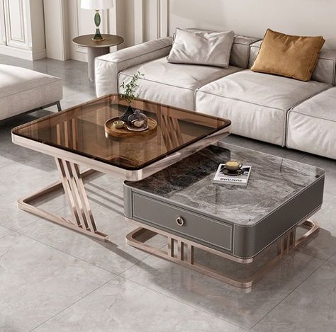 Description This designer luxurious glossy finish coffee table elevates the environment in which it is situated. Because it is an extensible coffee table with a hidden design, it saves room space. scalable and appropriate for a range of living areas. made of corrosion-resistant, dependable, and powerful stainless steel. You can come together with three or five pals, relax together in silence, and enjoy your free time. It includes a classy marble Coffee Table Measurements, Centre Tables, Centre Table Design, Centre Table Living Room, Sofa Table Design, Living Room Center, Coffee Table Design Modern, Center Table Living Room, Extendable Coffee Table