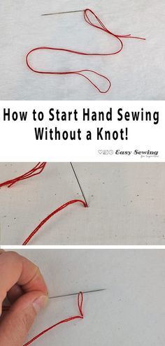 How to Start Hand Sewing Without a Knot video and photo tutorial 1000 Lifehacks, Hand Sewing Projects, Sewing Tricks, Beginner Sewing Projects Easy, Sew Ins, Sewing Stitches, Beginner Sewing, Leftover Fabric, Sewing Projects For Beginners