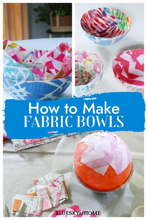 Learn How to Make a Fabric Bowl with Mod Podge. Follow these easy decoupage instructions to make a DIY fabric bowl as an decorative accessory. How To Make Fabric Bowls, How To Make Fabric Bowls Diy, Fabric Bowls Tutorial, Unusual Crafts To Make, Modge Podge Fabric, Unusual Crafts, Girls Activities, Mod Podge Fabric, Mod Podge Projects