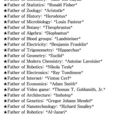 Father's Day Special👉Fathers of Biology Biology Branches🙏 #father #fathersday #fathersdayspecial #fatherofbiology #biology #lifesciences #post Biology Branches, Louis Pasteur, Blood Groups, Father's Day Specials, Biological Father, Trigonometry, Nikola Tesla, Benjamin Franklin, Nanotechnology