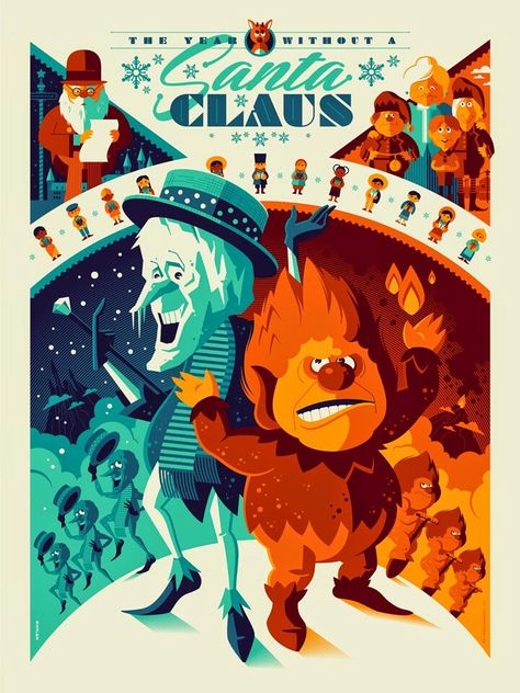 I also have a great fascination and fancy for these two hooligans, Mr. Heat Miser, and Mr. Snow Miser AKA The Miser Brothers. Santa Claus Movie, Year Without A Santa Claus, Snow Miser, Tom Whalen, Heat Miser, Poster Minimalist, Christmas Wallpaper, Christmas Special, Christmas Movies