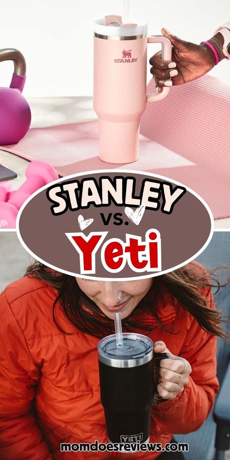 Stanley Vs Yeti: Which is Better? - Mom Does Reviews Water Puns, Bucket Ideas, Better Mom, Portable Fridge, How To Sleep Faster, Yeti Tumbler, Party Hacks, Christmas Baskets, Which Is Better