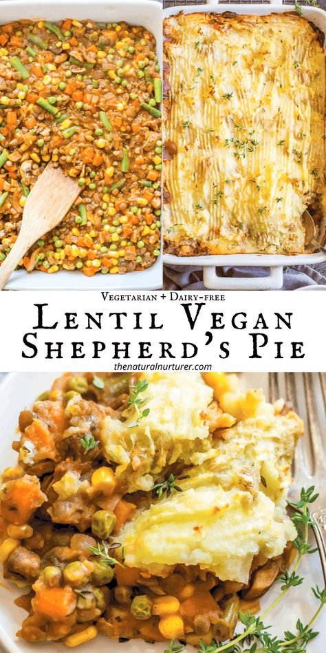 Making homemade Lentil Vegan Shepherd’s Pie Lentils Vegan, Vegan Shepherds Pie, Vegan Ground Beef, Vegan Casserole, Fluffy Mashed Potatoes, Vegan Lentil, Healthy Comfort, Vegan Main Dishes, Food Vegan