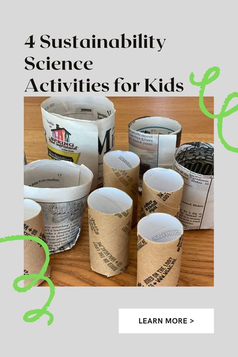 Looking to add some sustainability science activities into your child's learning? I’ve got four simple STEM activities that you can do at home or in a classroom that will have learners of all ages engaged and excited about sustainability! Environmental Stem Activities, Stem Sustainability Projects, Sustainability Activities Kindergarten, Recycle Science Projects For Kids, Sustainable Technology Design, Sustainability In Childcare Activities, Sustainability Activities For Preschool, Kids Environmental Activities, Recycling Stem Activities