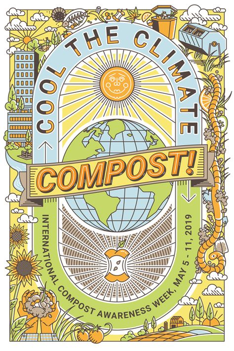 Environmental Posters, Awareness Poster, Climate Justice, Save The Earth, Environmental Awareness, Composting, Editorial Illustration, Graphic Poster, Orange County