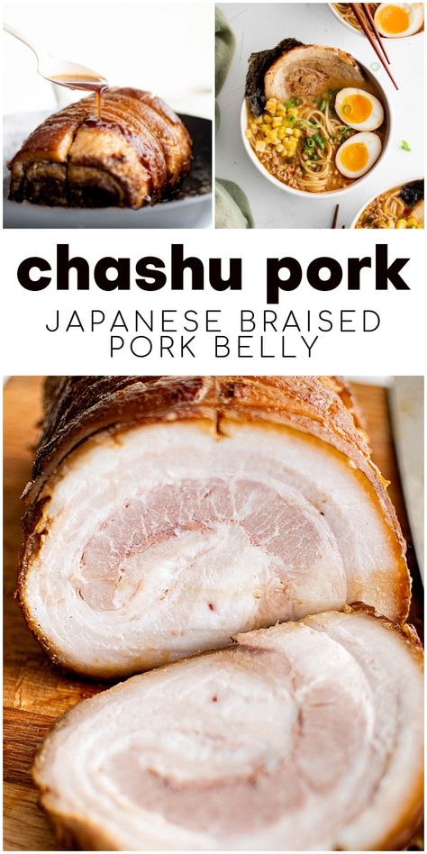 Pork Belly Chashu, Ramen Pork Belly Recipes, Cashu Pork, Rolled Pork Belly Recipes, Pork Chashu Recipe, Chasu Pork Recipe, Pork Belly For Ramen, Pork Souse, Ramen Pork Belly