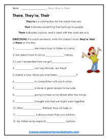 They're, There, and Their Worksheets There Their They're Worksheet, There And Their, Possessive Pronoun, History Class, European History, Three Words, College Degree, Student Learning, Writing