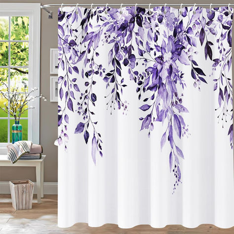 Shower Curtain, Green Striped Fabric Shower Curtains for Bathroom with 12 Hooks, Modern Geometric Sage Green Shower Curtain, Textured Fabric Waterproof Shower Curtain Sets Hotel Style72x72

https://amzn.to/46XIXpr  copy and paste into browser to view and buy. Purple Eucalyptus, Floral Bathroom Decor, Purple Shower Curtain, Long Shower Curtains, Bathroom Shower Curtain Sets, Floral Bathroom, Watercolor Plants, Floral Shower Curtains, Shower Curtain Set