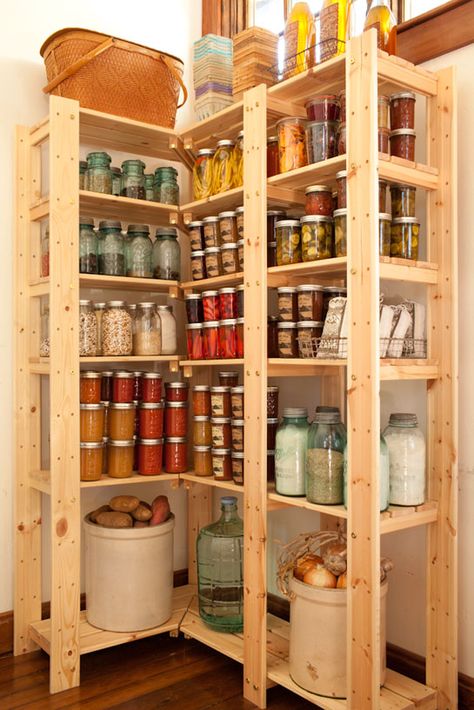 pantry, IKEA GORM shelves http://www.ikea.com/us/en/catalog/products/30058508/ Beautiful Pantry, Corner Shelving Unit, Pantry Shelving, Diy Pantry, Kitchen Organization Pantry, Decor Ikea, Closet Kitchen, Storage House, Pantry Shelf