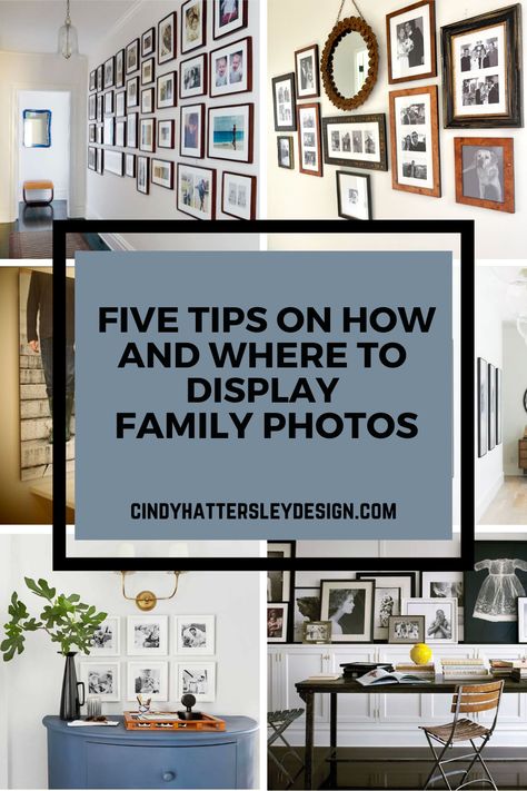 How To Display Pictures In Your Home, Grouping Family Photos On Wall, How To Showcase Family Photos, Where To Put A Gallery Wall, Family Photos Hallway Wall Collage, Family And Friend Picture Wall, How To Display Personal Photos, Where To Put Family Pictures In House, Family Pictures Entryway