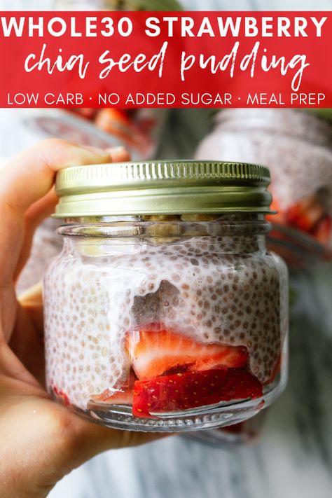 Snack Meal Prep, Strawberry Chia Seed Pudding, Chia Pudding Vegan, Low Sugar Breakfast, Whole 30 Snacks, Chia Seed Recipes Pudding, Healthy Food Facts, Healthy Meals To Cook, Artificial Sweeteners