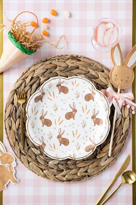 Easter Paper Plates with Scalloped Edge Bunny Rabbit Print Rustic Farmhouse Style Dinnerware for Brunch Lunch Picnic Tableware Party Supply

The rustic tableware makes a great choice for spring and Easter celebrations, ideal for brunch, lunch, dinner, and even an outdoor picnic. The one-time-use part supply is stylish, elegant, and functional

🐰 Available in sets of 8, 16, or 24 plates
🐰 10" Paper Plates - ideal for lunch and dinner. How To Store Carrots, Whimsical Rabbit, Snacks And Appetizers, Rabbit Plate, Some Bunny Is One, Easter Plates, Bunny Plates, Easter Gathering, Rabbit Collection