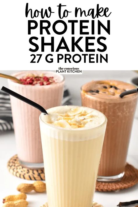 Smoothies Using Vanilla Protein Powder, Chocolate Muscle Milk Protein Shakes, Best Vanilla Protein Shake Recipes, Vanilla Ice Cream Protein Shake Recipes, Protein Shake With Milk, Protein Shake Recipes With Almond Milk, High Protein Shakes Recipes, High Protein Vegan Shakes, High Protein Smoothies Low Carb