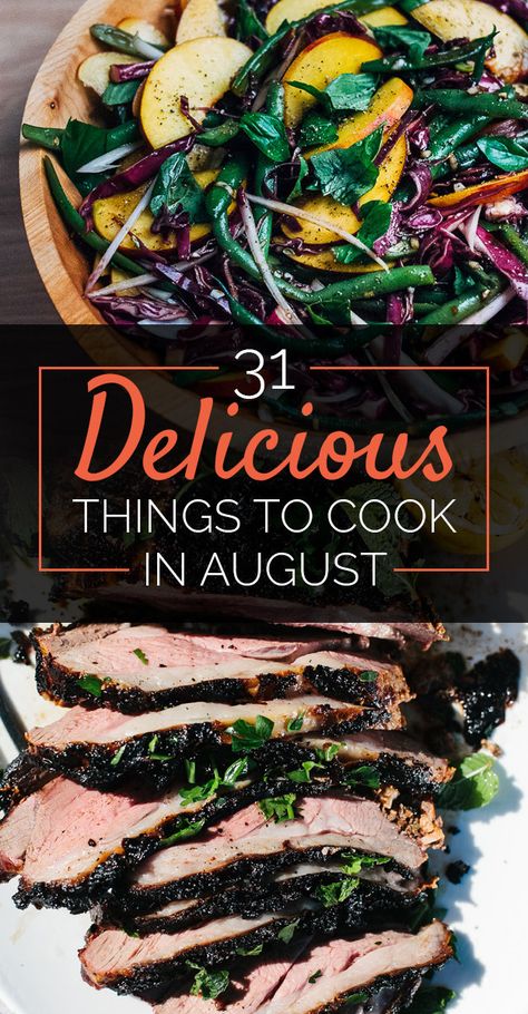 31 Delicious Things You Need To Cook In August Things To Cook, Vegan Pizza Recipe, Eat Seasonal, Healthy Pumpkin, Seasonal Recipes, Types Of Food, Summer Recipes, Meal Planning, Dinner Recipes