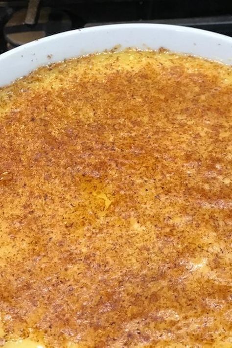 Old Fashioned Baked Custard Rice Pudding Baked Rice Custard Recipe, Rice Pudding Custard, Baked Rice Pudding With Eggs, Amazing Old Fashioned Rice Pudding, Baked Rice Custard Pudding Recipe, Rice Custard Recipe, Old Fashion Rice Pudding Recipe Custard, Rice Pudding Baked In Oven, Simple Rice Pudding Recipe