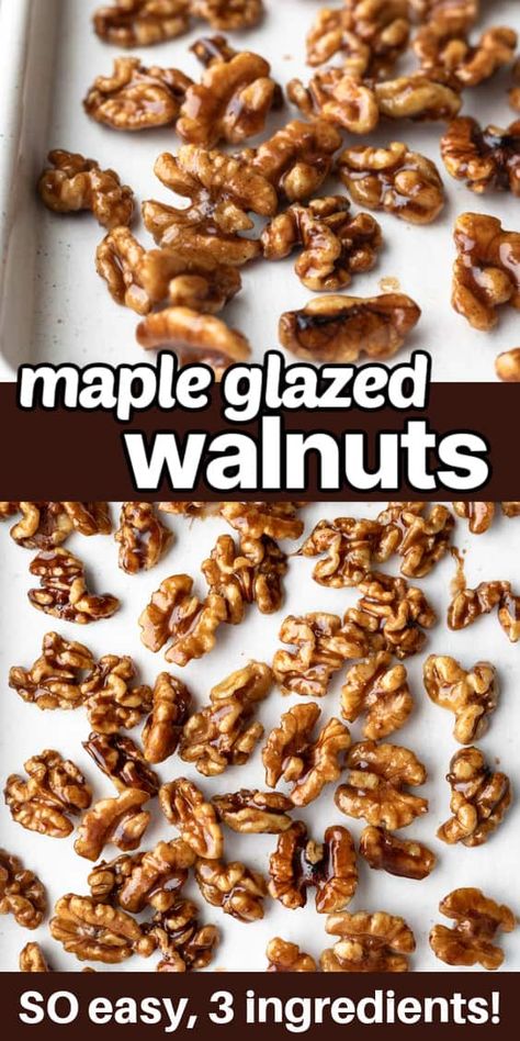 Honey Glazed Walnuts Recipe, Honey Glazed Walnuts, Candied Walnut Recipe, Health Benefits Of Walnuts, Glazed Walnuts, Cinnamon Glaze, Snack Mixes, Silicone Baking Sheet, Walnut Recipes