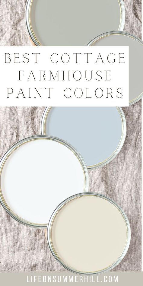 Cottage Farmhouse Paint Colors at Summerhill Colors That Compliment Alabaster, Extra White Sherwin Williams Exterior, Popular Farmhouse Paint Colors, Hallway Colors, Farmhouse Paint Color, Magnolia Paint Colors, Country Paint Colors, Farmhouse Paint Colors Interior, Cottage Paint Colors