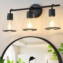 Morning Makeup Routine, Morning Makeup, Modern Vanity Lighting, Black Vanity Light, Light Fixtures Bathroom Vanity, Black Vanity, Vanity Light Fixtures, Bathroom Vanity Light, Modern Wall Sconces