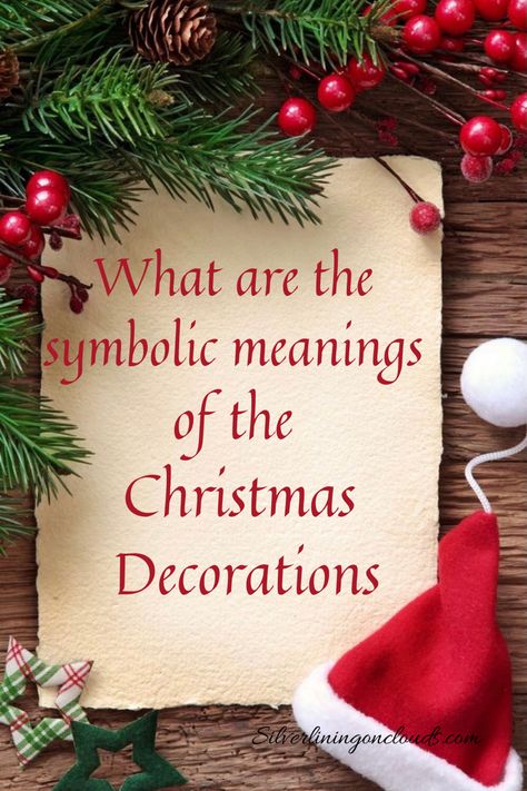 These traditional decorations are the very essence of Christmas and they all do remind us about the birth of Christ. The Symbols Of Christmas, Meaning Of Christmas Symbols, Christian Christmas Themes, Legends Of Christmas, Colors Of Christmas Meaning, Christ Themed Christmas Tree, Gods Gifts To Us, Faith Based Christmas Decor, Days Of Christmas