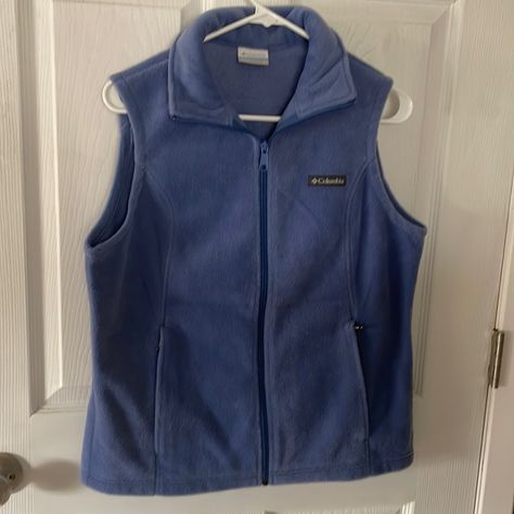 Nwot Columbia Women’s Benton Springs Fleece Vest Medium Color Blue Layer Up This Modern-Classic, Durable Fleece Vest Is A Perfect Layer To Seal In The Warmth. Modern Classic Fit Zippered Hand Pockets Center Back Length: 24" Uses: Trail Imported G31 Purple Fleece, Blue Vest, Blue Puffer, Blue Vests, Columbia Blue, Columbia Jacket, Fleece Vest, Columbia Jackets, Puffer Vest