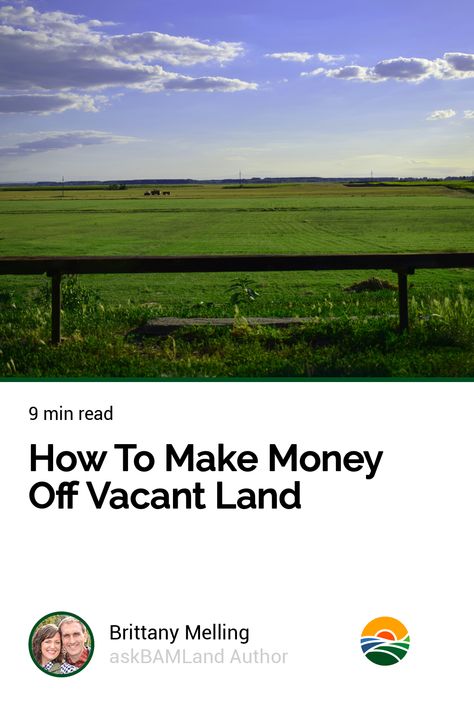 How To Make Money Off Vacant Land Vacant Land Ideas, Land Ideas, Glamping Tents, Community Activities, Terrapin, Vacant Land, Community Park, Land Use, Wind Energy