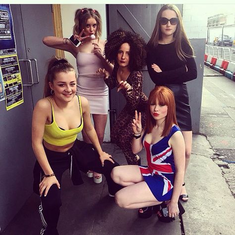 Spice girls. halloween ideas.  90s. ginger spice. sporty spice. posh spice. baby spice.  scary spice.  Geri halliwell.  Victoria Beckaham. Mel B. Mel C. Emma Bunton. Ginger Spice Costume, Scary Spice, Emma Bunton, Baby Spice, Posh Spice, Geri Halliwell, Sporty Spice, Ginger Spice, Bulk Email