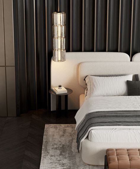 Italian Bedroom, Black Bed Frame, Hotel Room Design, Luxury Bedroom Master, Bedroom Bed Design, Bedroom Refresh, Simple Bedroom, Master Bedrooms Decor, Tv Wall