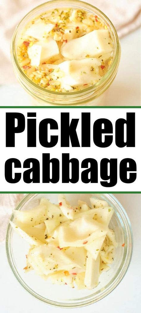 Quick pickled cabbage recipe you can enjoy as a snack or side dish. Use pickling spices and mason jars for the best St. Patricks Day recipe. #pickledcabbage #cabbagerecipe Pickled Cabbage Recipe, Quick Pickled Cabbage, Wife Cooking, Pickling Spices, Easy Cabbage Recipes, Baked Cabbage, Quick Pickled, Pickled Cabbage, Pickling Spice