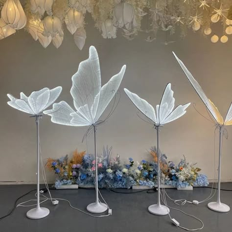 Fantasy Event Decor, Hotel Party Decorations, Garden Gala, Lace Lamp, Butterfly Lamp, Event Agency, Hotel Party, Wall Sconces Bedroom, Enchanted Garden