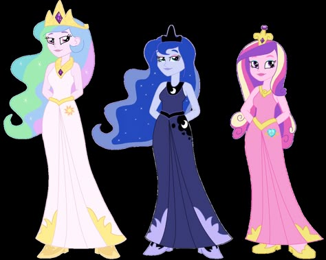 Princess Celestia Princess Luna Princess Cadence Princess Luna Mlp Human, Human Princess Cadence, Princess Cadence Human, Pink Dress Simple, Princess Celestia Human, Princess Luna Human, Celestia Human, Principal Celestia, Hands Behind Back