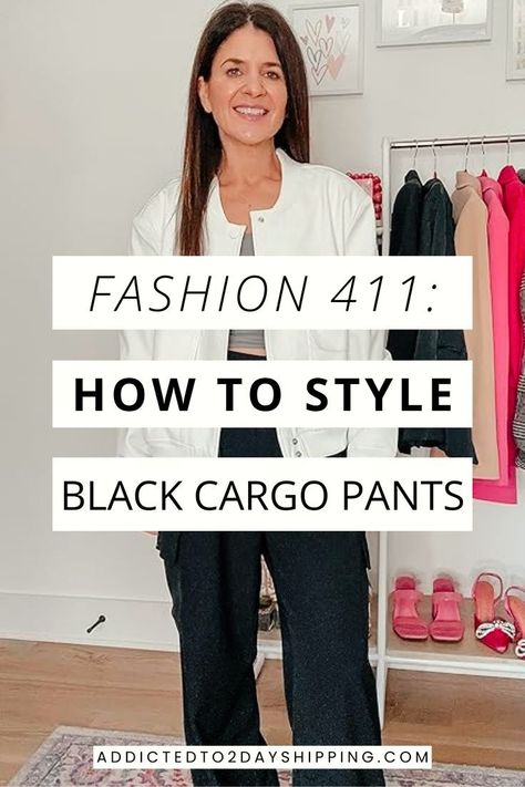 Redefine your style with the Best Cargo Pants for Women! Learn the art of styling black cargo pants to create fashion-forward outfits. Whether it's a casual day out or a polished look for the office, our guide will help you master the versatility of cargo pant outfits. Black Cargo Trousers Outfit, Black Cargo Pants Outfit Women, Wide Leg Cargo Pants Outfit, Style Black Cargo Pants, Cargo Pant Outfits, Cargo Outfits Women, Cargo Trousers Outfit, Pants Outfits For Women, Black Cargo Pants Outfit