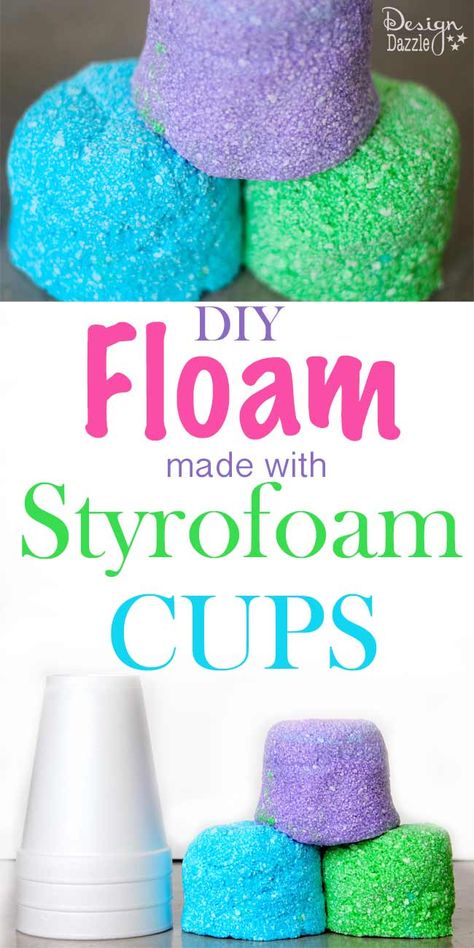 How To Make Floam, Diy Floam, Styrofoam Cups, Toddler Snacks, E Mc2, Fun Craft, Camping Crafts, Crafts For Teens, Summer Crafts