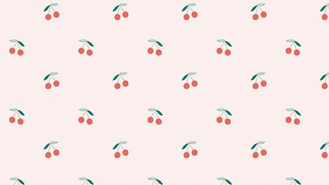 Cherry fruit pattern pastel background | premium image by rawpixel.com / marinemynt Cherry Wallpaper Desktop, Cherry Macbook Wallpaper, Fruit Desktop Wallpaper, Cherry Wallpaper Laptop, Wallpaper Fruit, Cherry Wallpaper, Cute Desktop, Ipad Aesthetic, Laptop Backgrounds