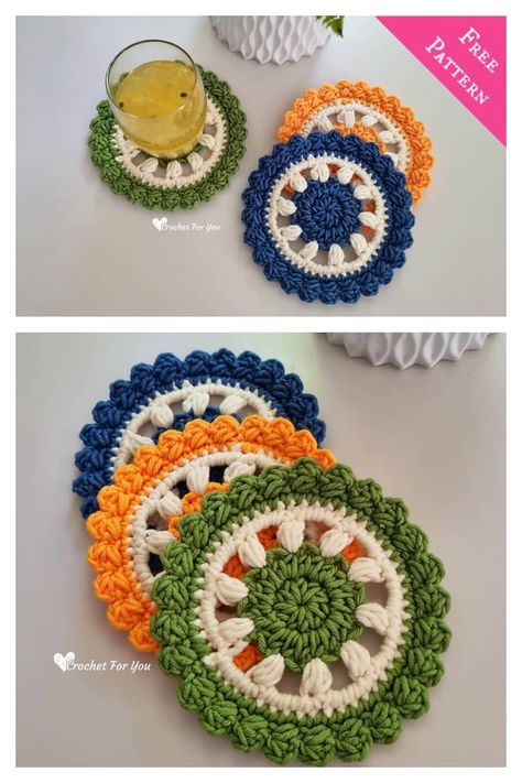 Crochet Car Coasters, Diy Crochet Flowers Tutorial, Crochet Beer, Crochet Cup Coaster, Crocheted Coasters, Crochet Coasters Free Pattern, Crochet Coaster Pattern, Crochet Coaster, Beer Coasters