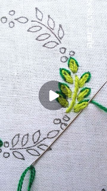 RozaBird on Instagram: "Unique leaf embroidery design! #content #stitch #support #diy #satisfying #facebookreels #useful #embroidery #tricks #everyone #fbreels #reelsfb #viral #handembroidery #trending #reels #tutorial #cute #fbreelsvideo #leaf #leaves #Circle" Leaf Embroidery Tutorial, Embroidery Tricks, Leaf Embroidery Design, Trending Reels, Needle Embroidery, Hand Embroidery Projects, Embroidery Ideas, Embroidery Tutorials, Embroidery Projects