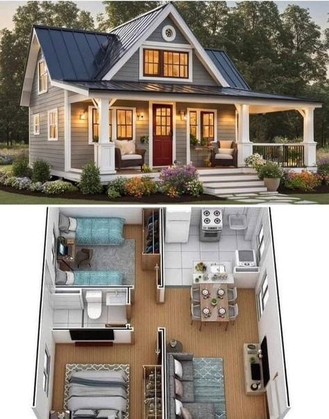 Tiny Loft House, Tiny Loft, Loft House, Cabins And Cottages, Tiny House, Loft, Cottage, Cabin