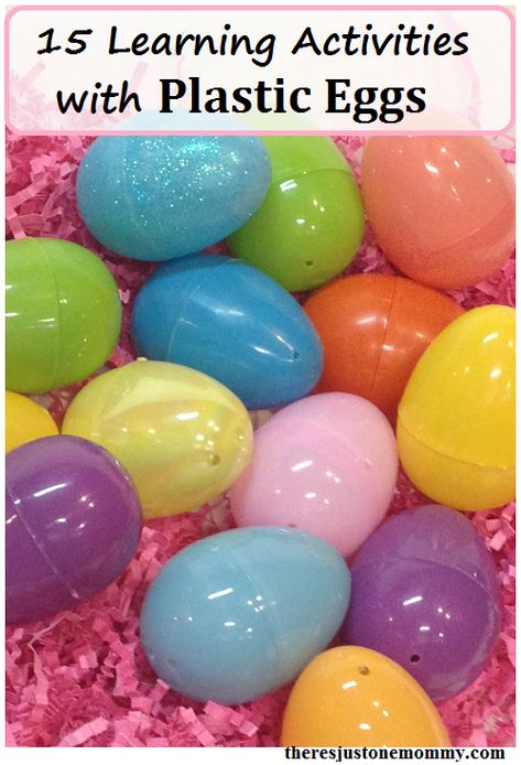 Before you pack those colorful eggs away for next year, use them for some of these math and reading learning activities using plastic eggs. Egg Stem Activities, Plastic Egg Activities, Egg Activities, Easter Stem, Passover Activities, Easter Egg Activities, Easter Activities For Preschool, Passover Crafts, Preschool Easter