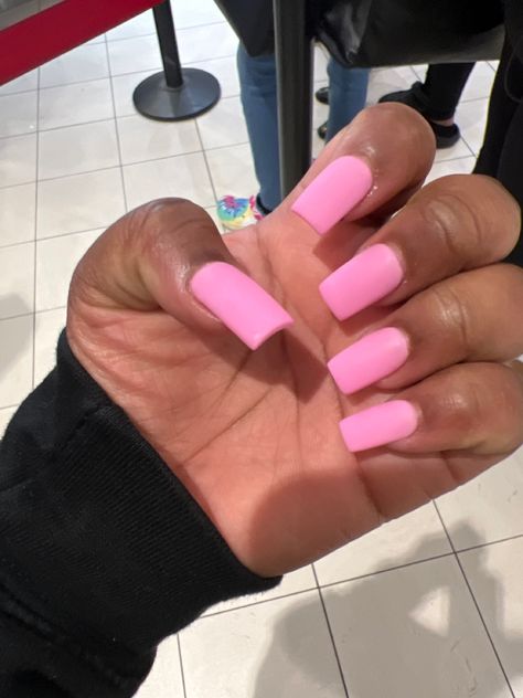 Pink Dip Powder Nails Square, Pink Dip Powder Nails, Pink Powder Nails, Powder Dip Nails, Dip Colors, Pink Dip, Pink Powder, Matte Top Coat, Dip Nails