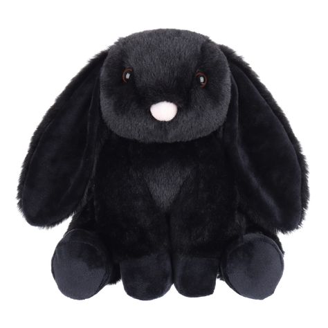 Black Bunny Stuffed Animal, Black Bunny Plush, Black Plushie, Kids Hugging, Rabbit Stuffed Animal, White Bunnies, Duck Gifts, Animal Rabbit, Black Bunny