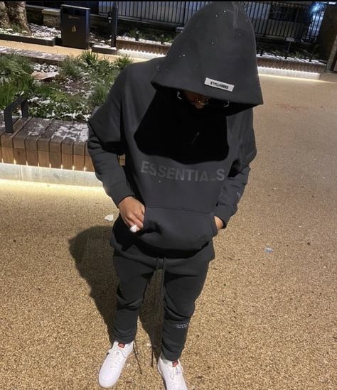 Trapstar Hoodie Outfit, Hoodrich Hoodie Outfit, Black Essential Hoodie Outfit, Essential Hoodie Outfit Men, Black Essentials Hoodie Outfit Men, Essentials Hoodie Outfit Men, Essential Hoodie Outfit, Corteiz Tracksuit Boy, Essentials Hoodie Outfit