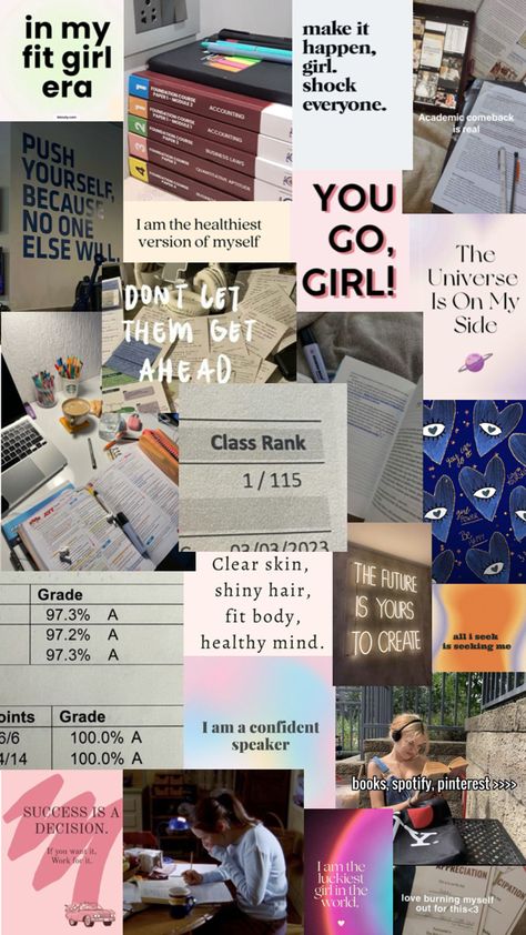 Positive Quotes Wallpaper, Habit Tracker Bullet Journal, Life Vision Board, Academic Achievement, Vision Board Inspiration, Future Jobs, Studying Inspo, School Motivation, Manifestation Quotes