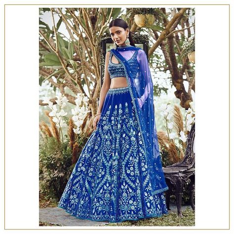 Anita Dongre (@anitadongre) • Instagram photos and videos Gorgeous Lehenga, Bridal Dresses Indian, Dresses Indian Wedding, Mehndi Dress, Wedding Lehenga Designs, Designer Bridal Lehenga, Anita Dongre, Blue Lehenga, Lehenga Online