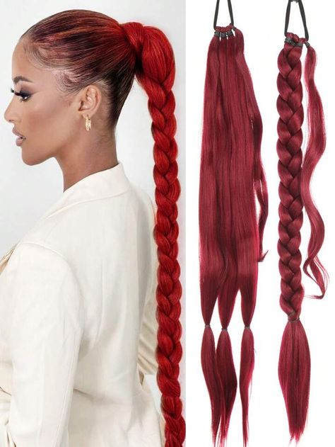 Hair Braid, Red Collar, Men's Beauty, Synthetic Fiber, Synthetic Hair, Extra Long, Braided Hairstyles, Wigs, Braids