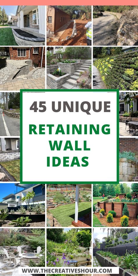 In the realm of landscape design, retaining walls serve as both functional structures and artistic elements that transform outdoor spaces. Whether you're faced with a sloping hillside, a spacious backyard, or a charming front yard, there are endless opportunities to enhance your landscape with creative and captivating retaining wall ideas. Backyard Landscaping With A Hill, Backyard Landscaping With Retaining Wall, Small Backyard With Retaining Wall, Building Retaining Wall On Slope, Landscaping On Sloped Front Yard, Front Yard Landscaping On A Slope, Sloping Yard Ideas, Small Slope Landscaping Ideas, House On Hill Landscaping Sloped Front Yard