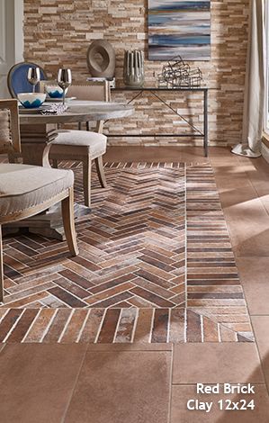 Brick Look Tile, Reclaimed Brick, Tile Trends, Brick Pavers, Porcelain Mosaic Tile, Brick Flooring, Brick Tiles, Keeping Room, Porcelain Floor