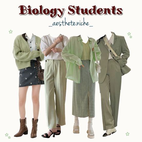 Biology Major Outfit, Biology Aesthetic Outfit, Biology Major Aesthetic Outfits, Biology Outfit, Maggie Aesthetic, Library Aesthetic Outfit, Tidy Closet, Biology Aesthetic, Student Outfit