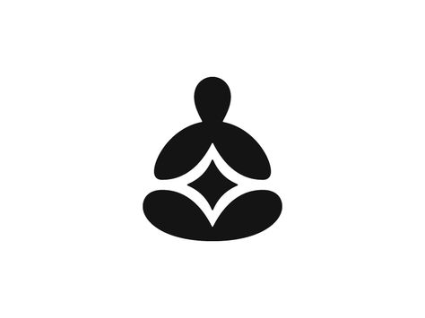 Yoga Star by Kakha Kakhadzen #Design Popular #Dribbble #shots Zen Logo, Joy Logo, Yoga Logo Design, Simple Logos, Yoga Branding, Yoga Logo, Logo Design Tutorial, Create Logo, Human Logo