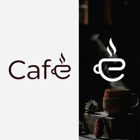 Coffee Symbol Logos Design, Cafe Typography Logo, Vibe Logo Design, Cafe Logos Design, Coffe Logos Design, How To Make Logo Design, Coffee Logos Ideas, Coffe Logos Ideas, Coffe Brands