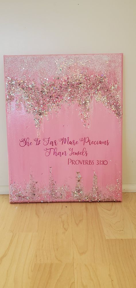 Glitter Poster Board Ideas, Glitter On Canvas, Glitter Wall Art, Pink Vinyl, Glitter Wall, Beauty Room Decor, Broken Mirror, Diy Canvas Wall Art, Diy Wall Art Decor