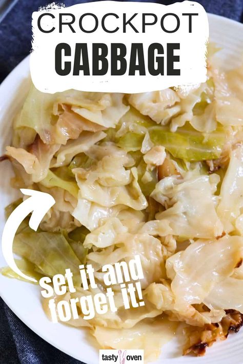 Make a great side dish with a head of cabbage, melted butter and your slow cooker. Using your crockpot to make vegetables is an easy, hands-off way to prepare many different delicious side dishes to go with dinner. This tender, buttery cabbage recipe pairs with many main dishes. via @Tastyovenlovin Slow Cooker Cabbage Casserole, Cabbage Cooked In Crockpot, Cabbage Crock Pot Recipes, Best Way To Cook Cabbage, Slow Cooker Chicken And Cabbage, Slow Cooker Cabbage And Potatoes, How To Cook Cabbage In Crockpot, What To Do With A Head Of Cabbage, Crockpot Cabbage And Noodles